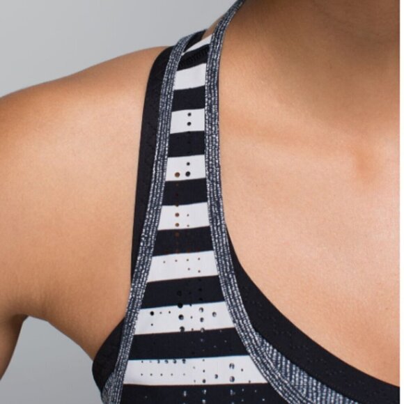 EC Lululemon Water Bound Singlet - Black / White - Size 6/8 - Picture 2 of 5